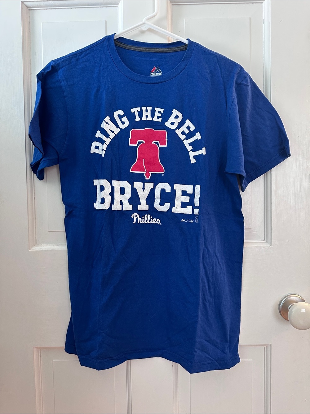 Majestic Blue 'Ring the Bell Bryce!' Philadelphia Phillies Graphic Tee